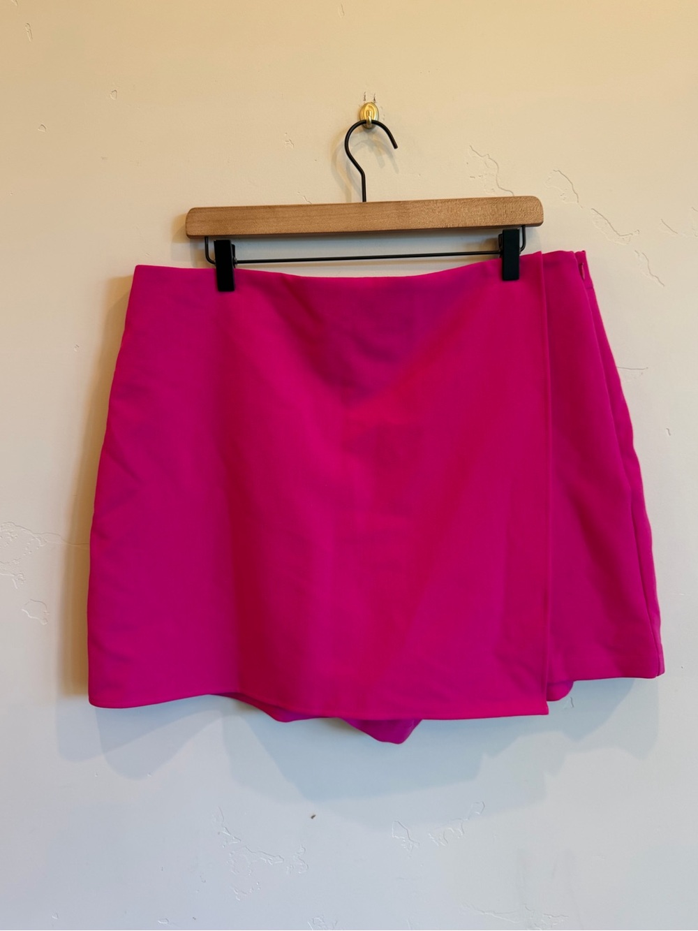 NINE WEST Fuchsia Elastic Waistband Dress Wrap Skorts